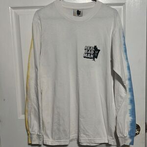 🔥🔥 REAL BAD MAN Graphic Tie-Dye Long Sleeve Tee - High Quality - Sz S - EUC